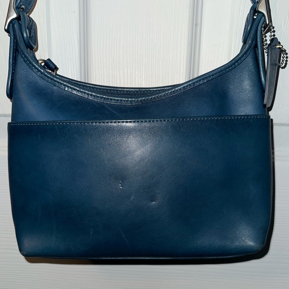 Vintage Coach Legacy Zip Top 9136 Crossbody Shoulder Bag (Denim Blue W/Nickle)